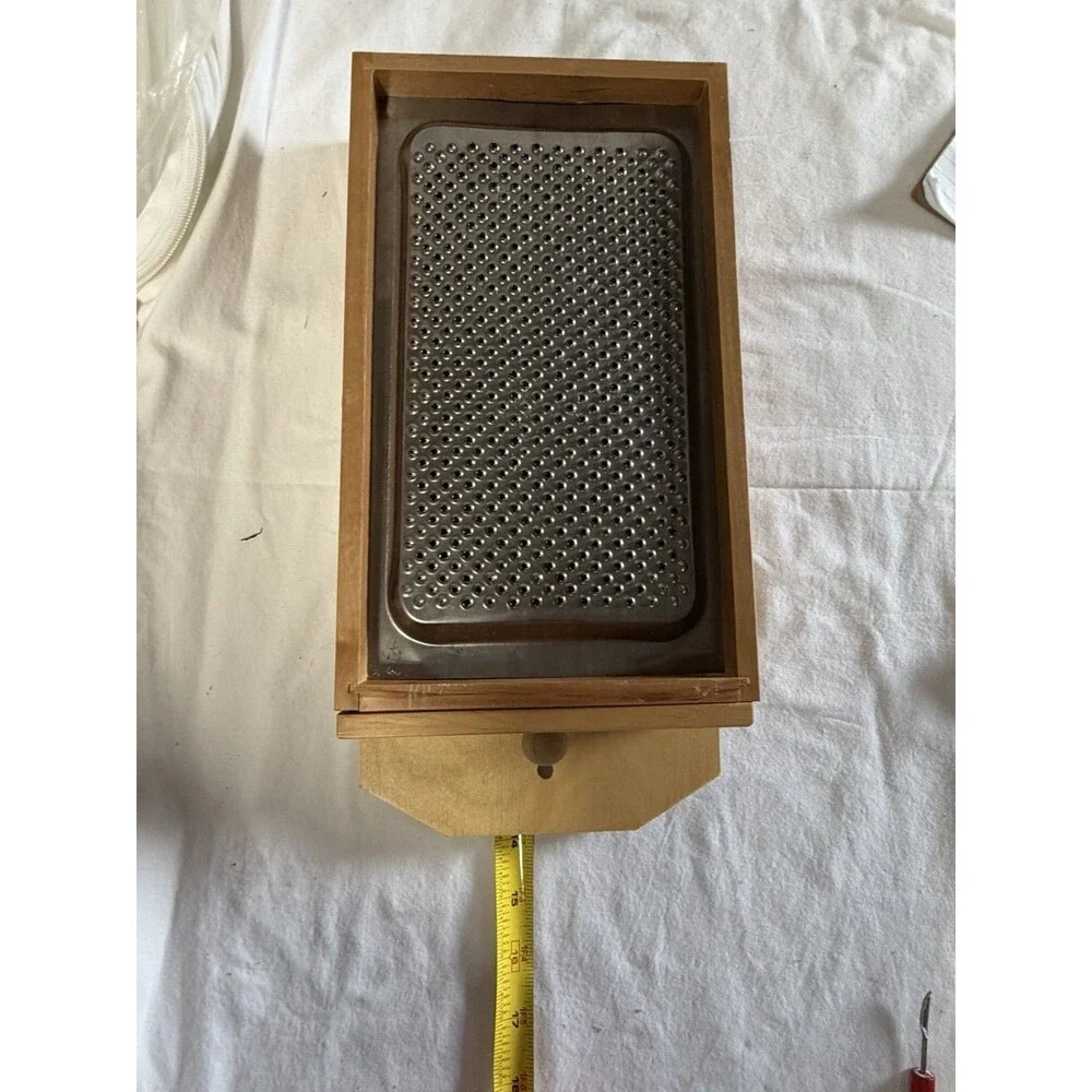 Italian Hanging Wooden Box Grater With Pull Out Drawer